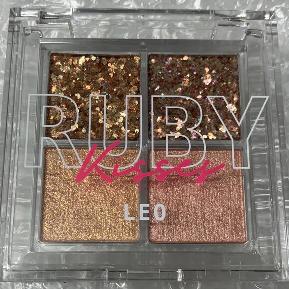 Ruby Kiss Glitter Gem Eye Shadow Palette #GGP01 Leo Eyeshadow Palette - Picture 2 of 12